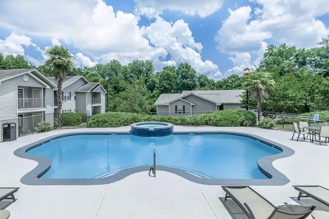 pool view at spring cove apartments