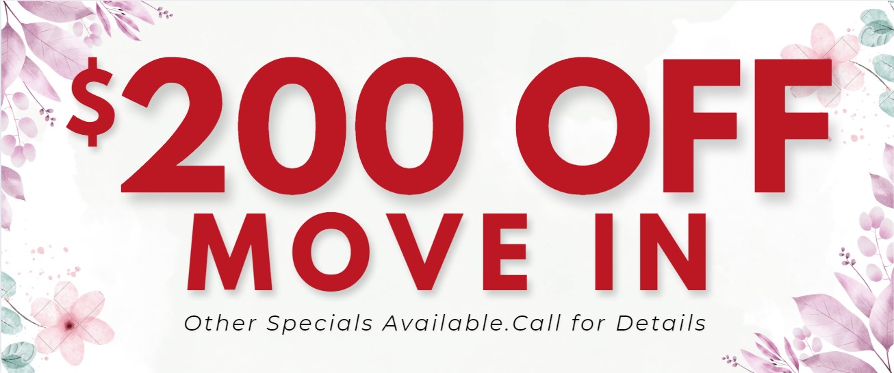 $200 Off Move In. Other specials available, call for details